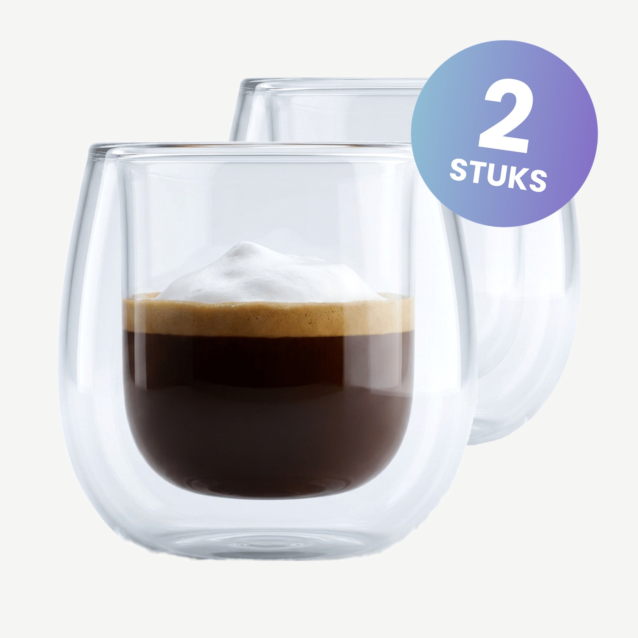 Luigi Bormioli Thermic Glass Koffieglas 11,5 Cl Ametista - set van 2 glazen