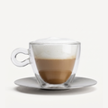 Luigi Bormioli Thermic Glass Koffieglas 30 Cl Met Rvs Schotel - 2 Stuks