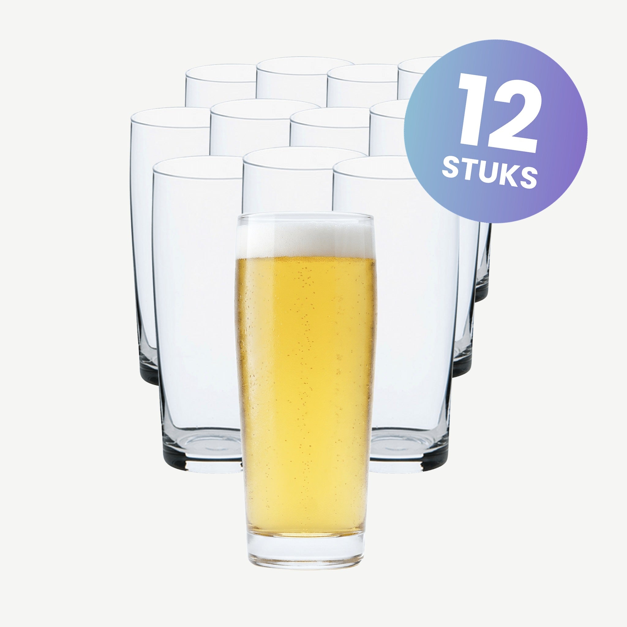Mammoet Budgetline Fluitje Bierglas 19 Cl - set van 12 glazen