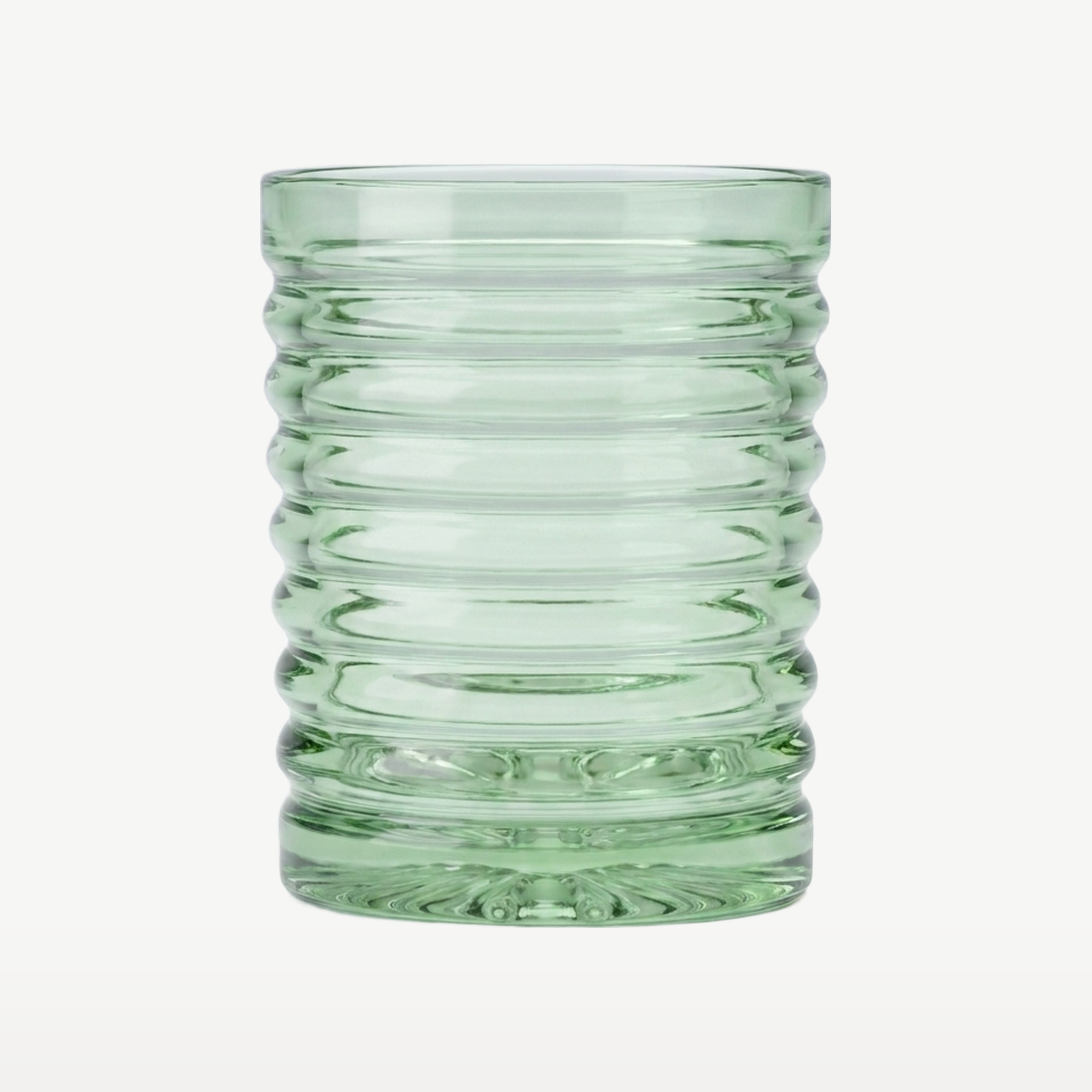 J-Line Waterglas 28 Cl Geribbeld Lichtgroen - Glazen.nl