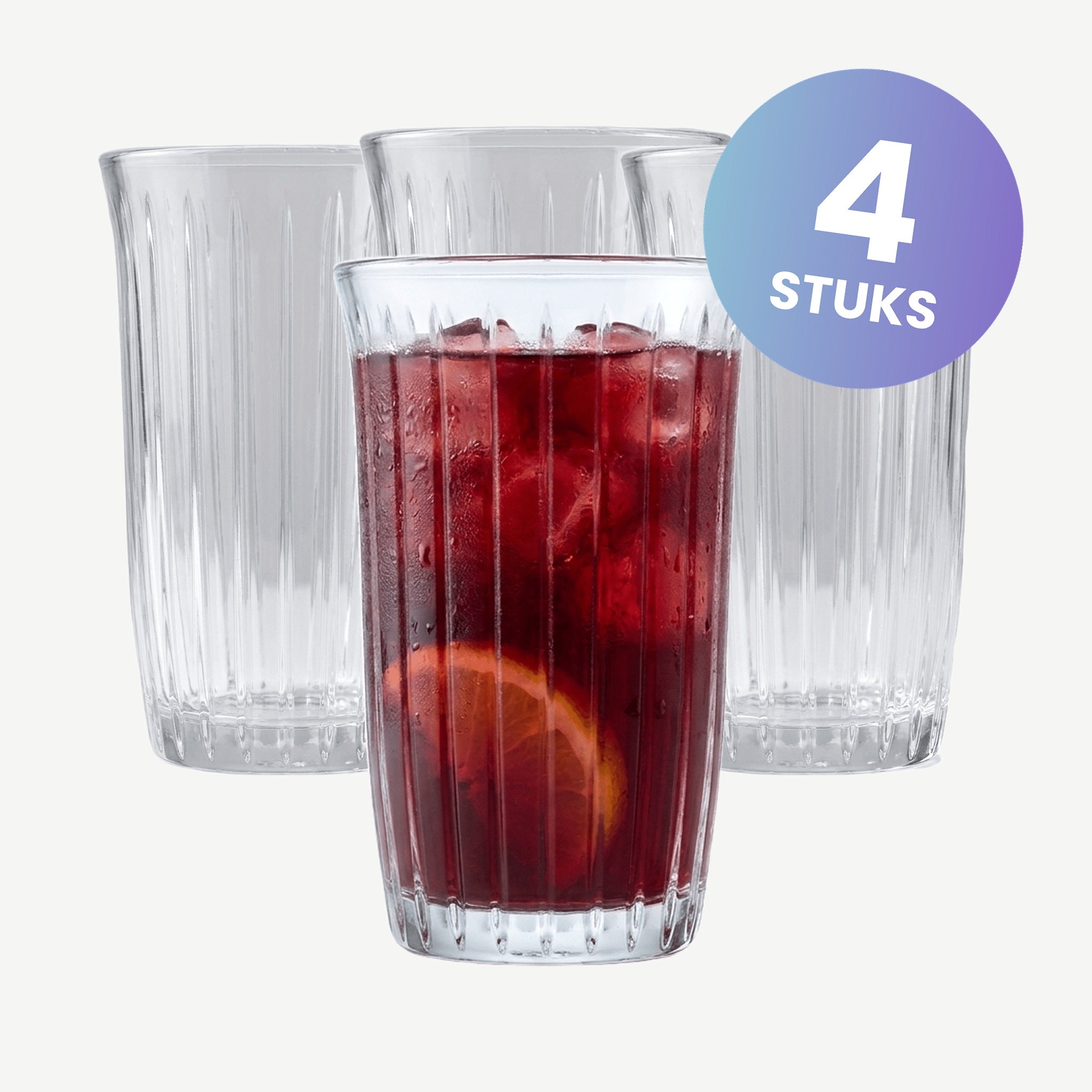 Pasabahce Joy Longdrinkglas 36,5 Cl - set van 4 glazen