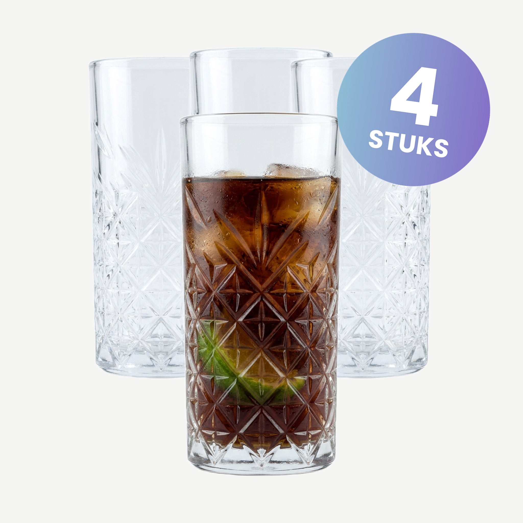 Pasabahce Timeless Longdrinkglas 45 Cl - set van 4 glazen
