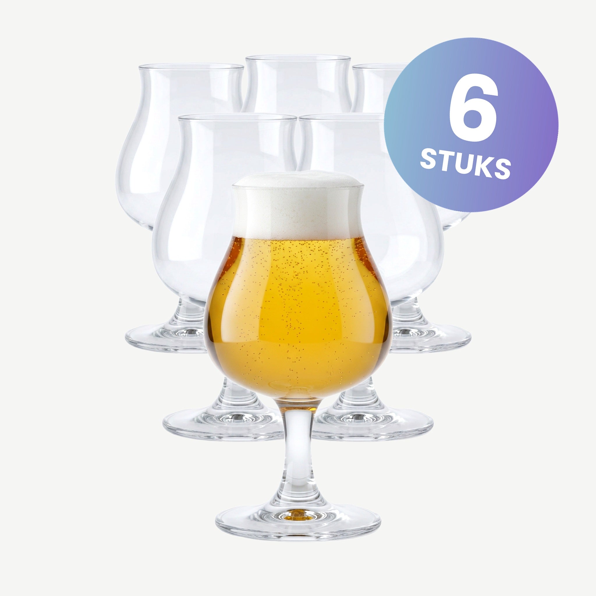 Royal Leerdam Specials Bierglas 25 Cl Op Voet - set van 6 glazen