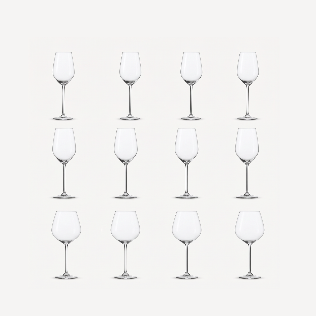 Schott Zwiesel Fortissimo set van twaalf lege wijnglazen