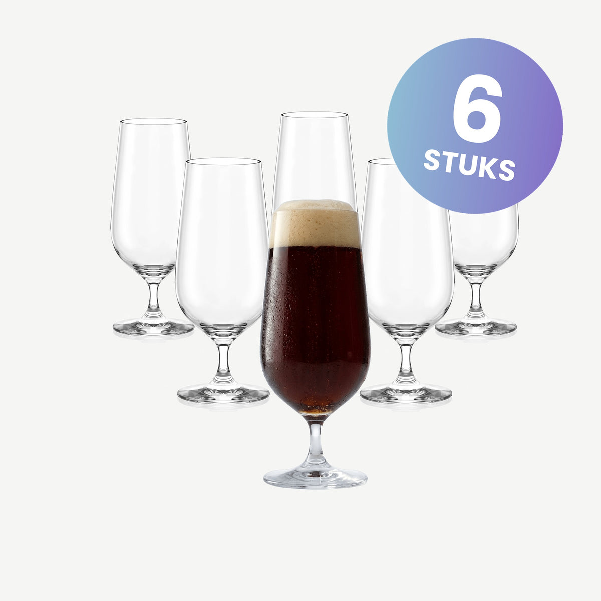 Stölzle Lausitz Berlin Bierglas Op Voet 39 Cl - set van 6 glazen