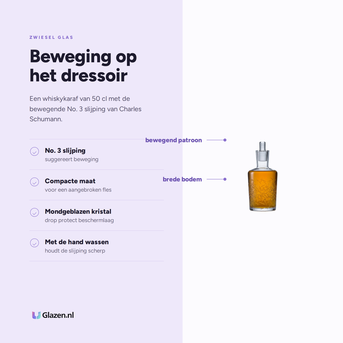 Eigenschappen van Zwiesel Glas Bar Premium No. 3 Whiskykaraf 50 Cl