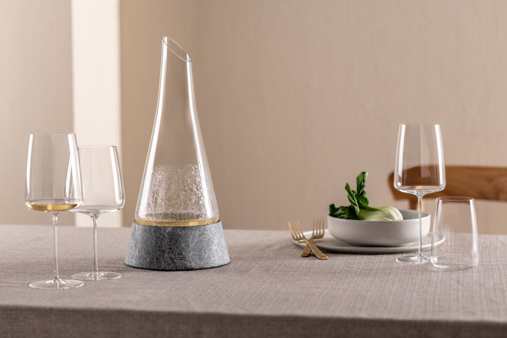 Zwiesel Glas Symbiosis Decanter 75 Cl with Stone Base