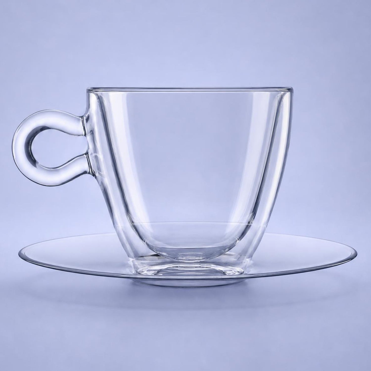 Luigi Bormioli Thermic Glass Koffieglas 30 Cl Met Rvs Schotel - 2 Stuks - Glazen.nl