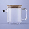 Luigi Bormioli Thermic Glass Theepot 1L Anti-Drip Met Bamboe Deksel