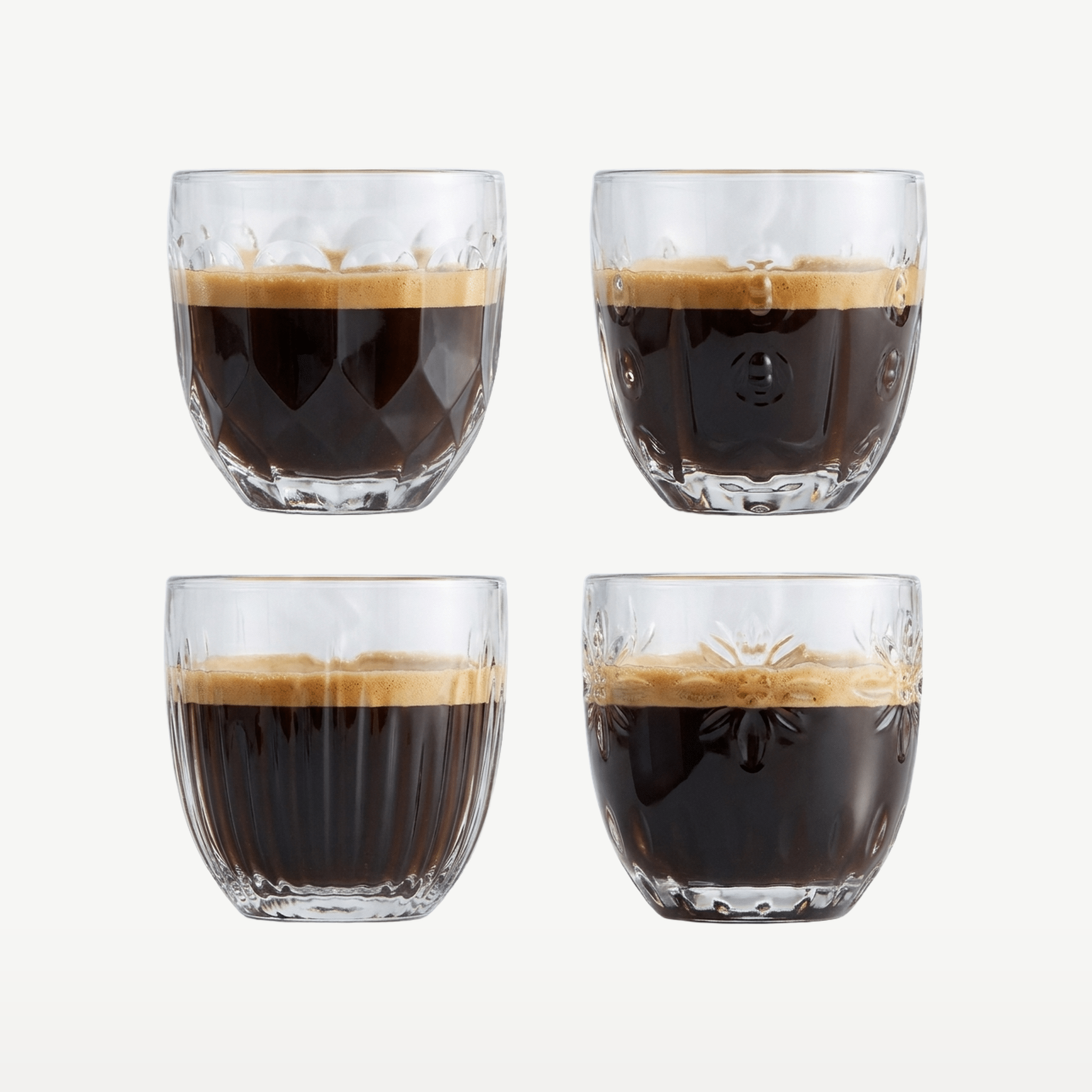 La Rochère Abeille Espressoglas gevuld met espresso