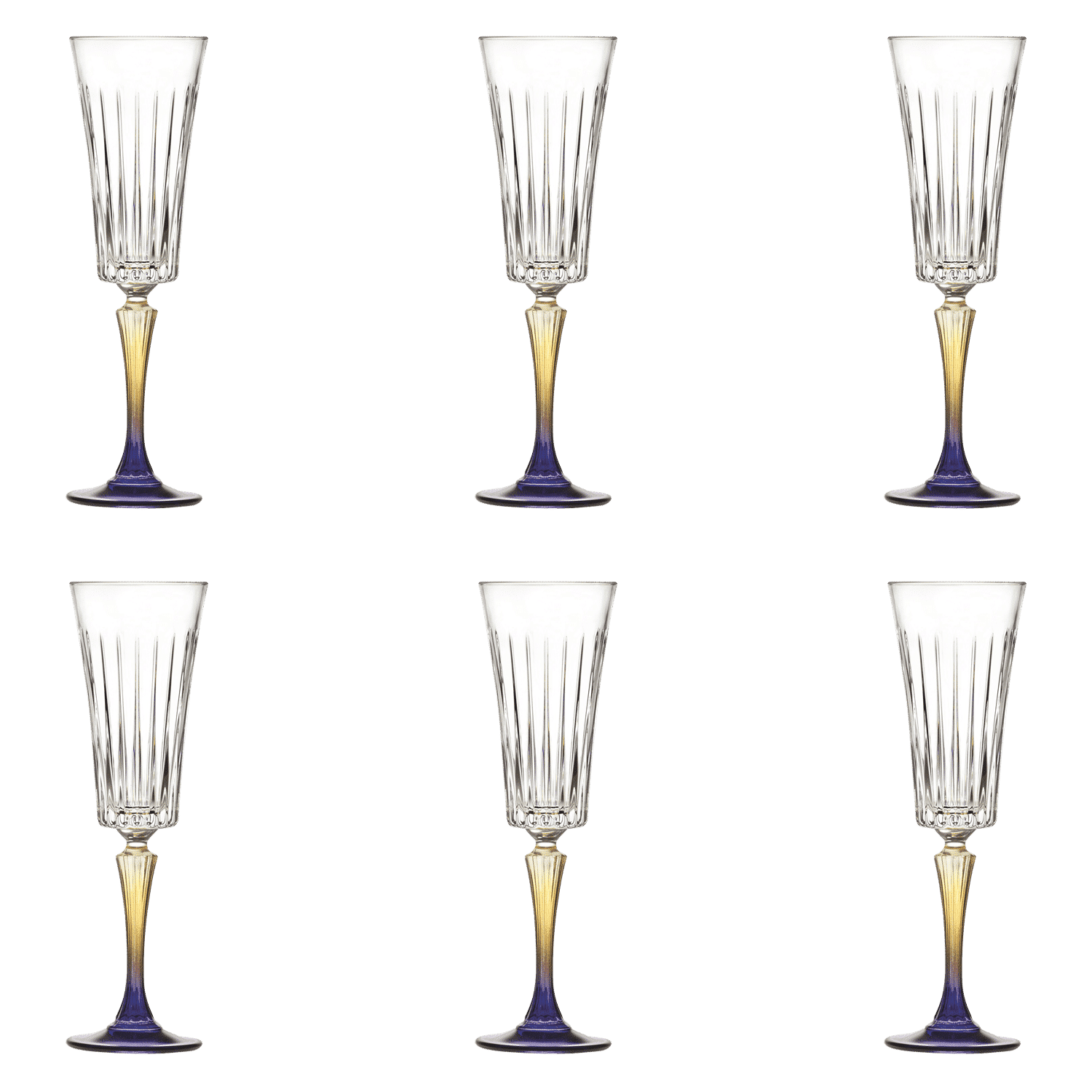 RCR Gipsy Champagne Flutes 21 Cl Kleur - 6 Stuks - Glazen.nl
