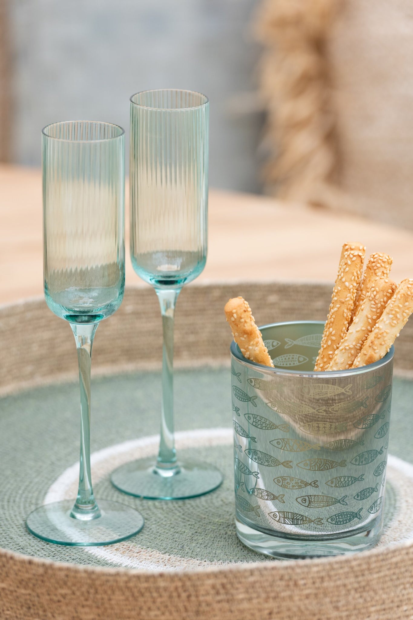 J-Line Louise Champagneglas 18 Cl Mint