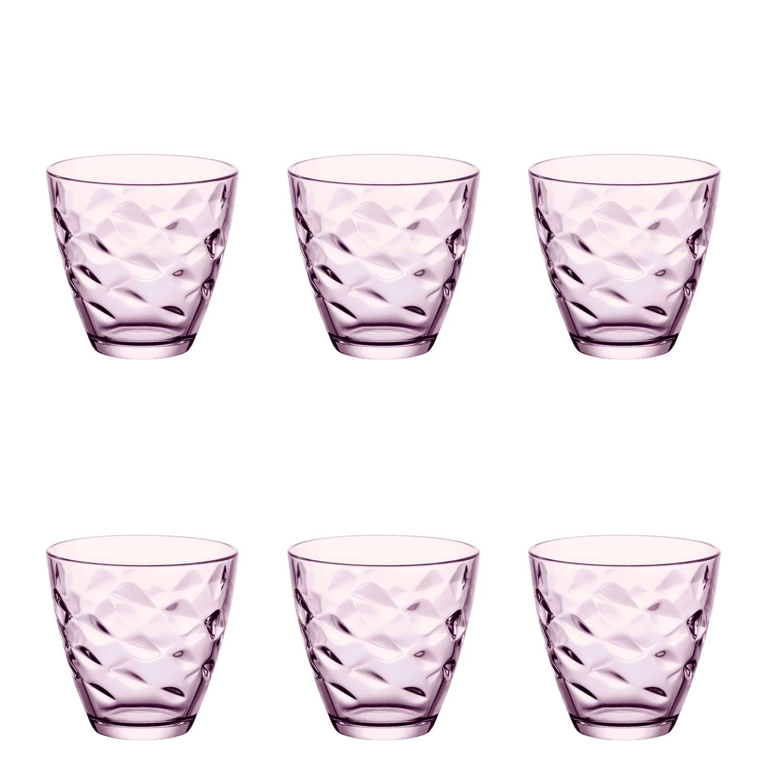 Bormioli Rocco Flora Tumbler 25 Cl Roze - 6 Stuks - Glazen.nl