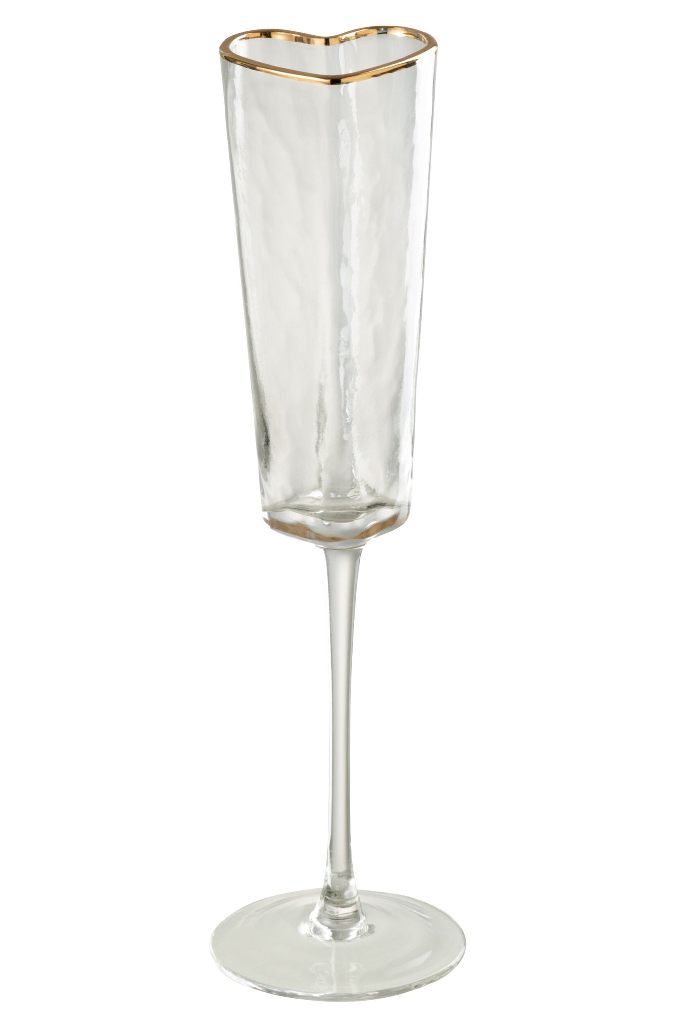 J-Line Heart Champagne Glass Gold/Transparent