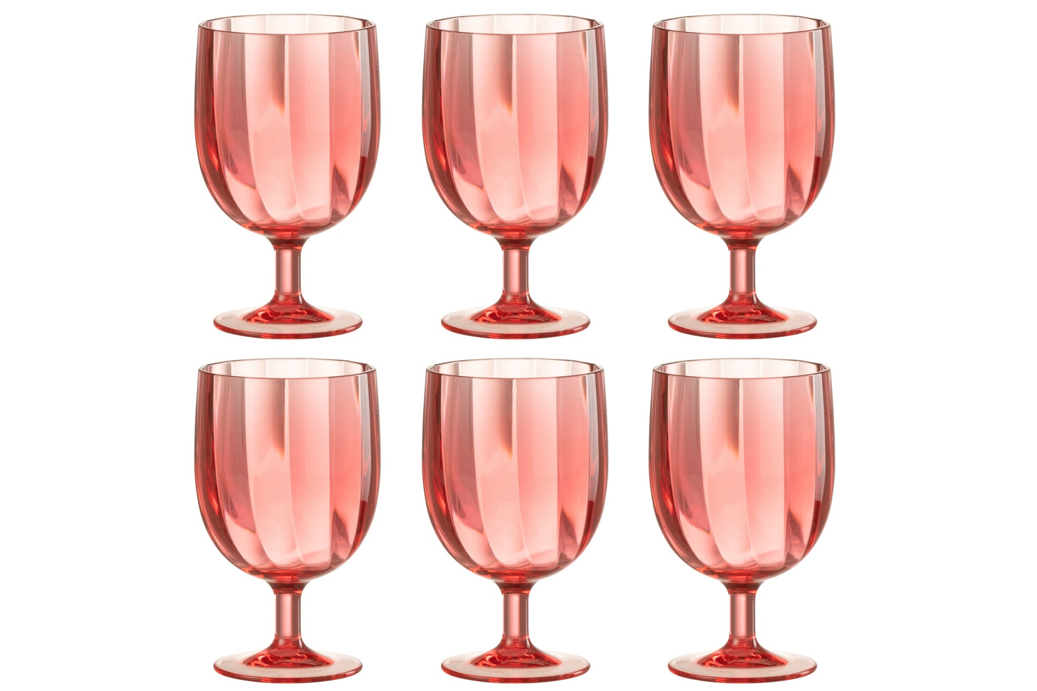 J-Line Wijnglas 31 Cl Onbreekbaar Rood - 6 Stuks