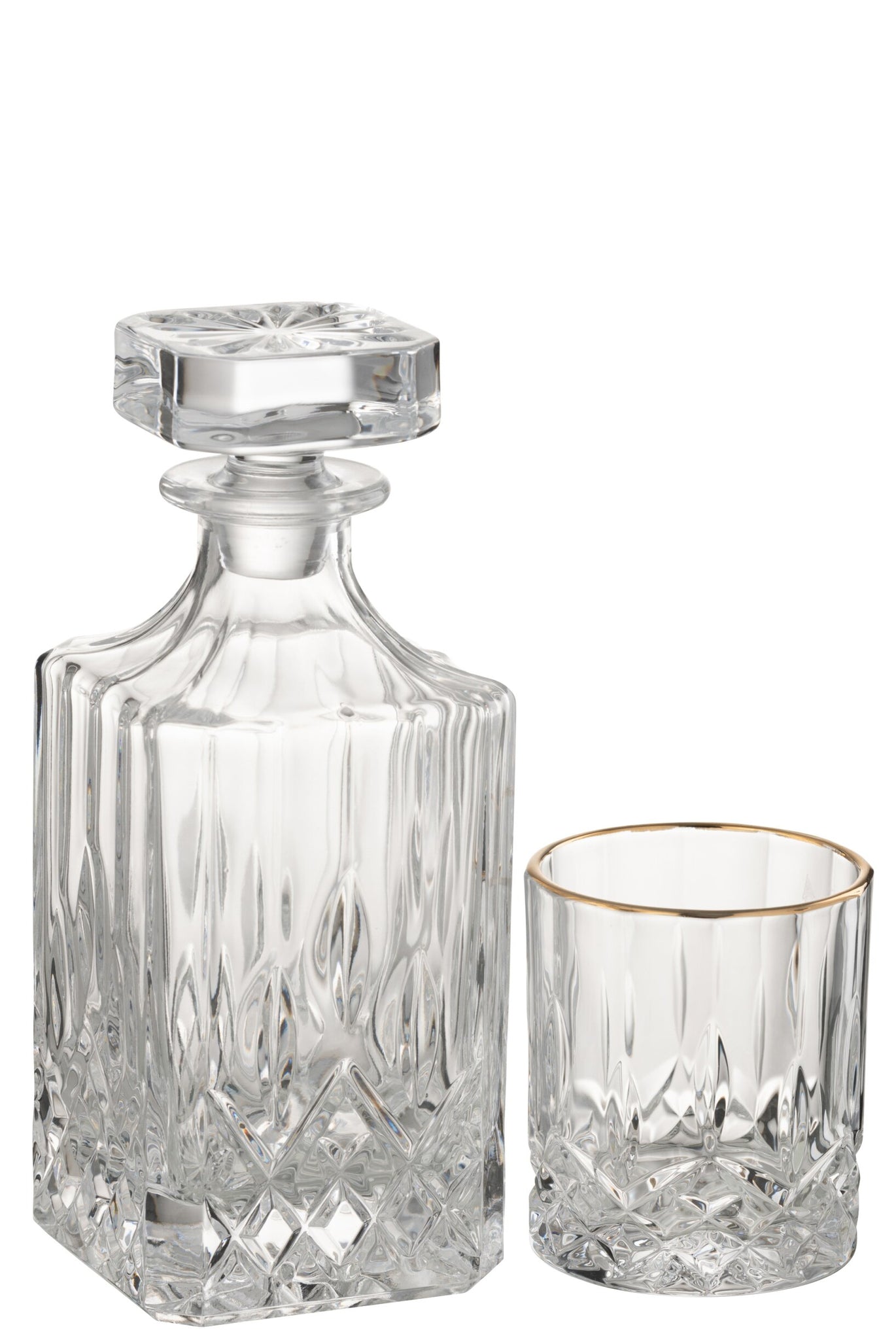 J-Line Franco Waterglas 32 Cl Goud/Transparant