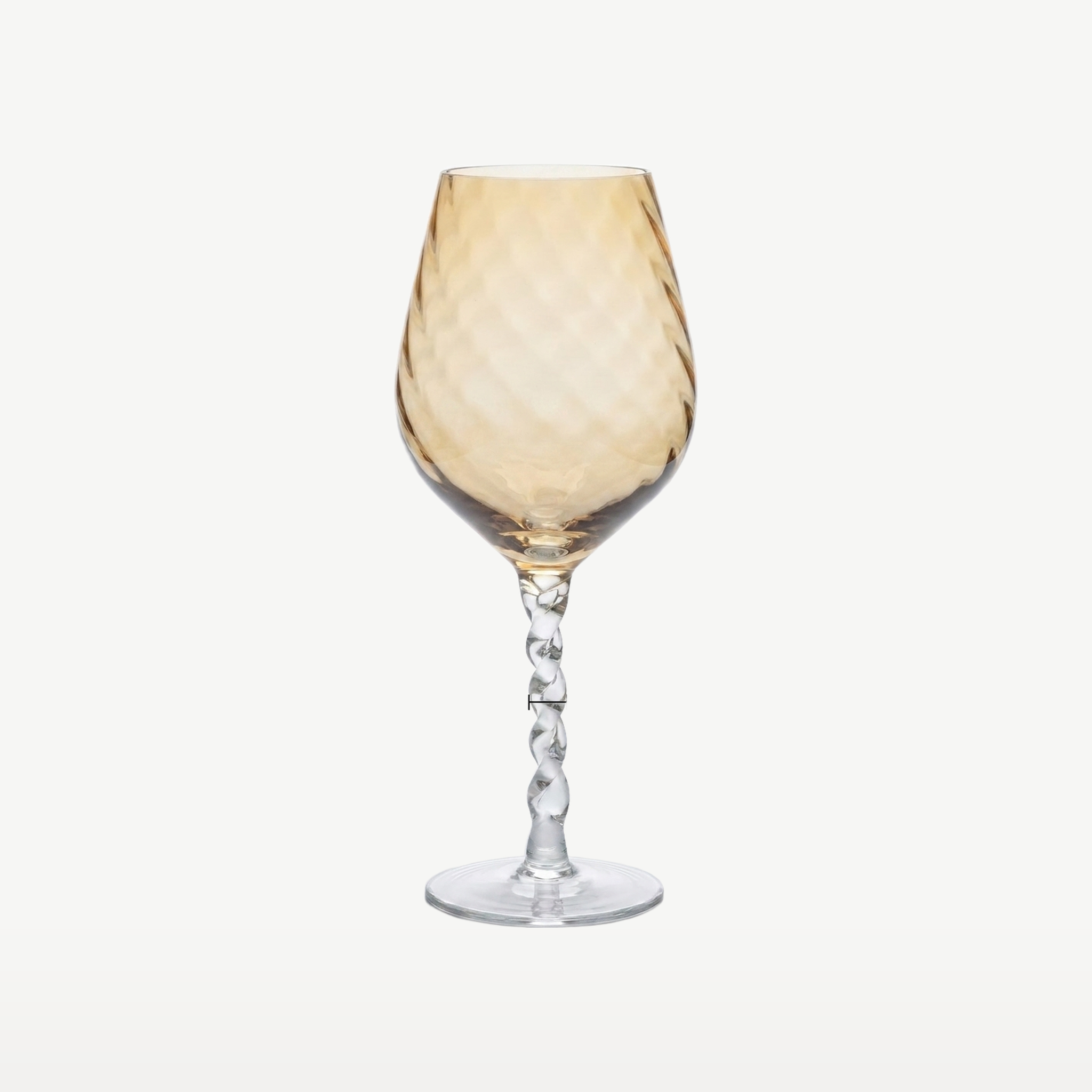 J-Line Wijnglas Gestreept Karamel - Glazen.nl