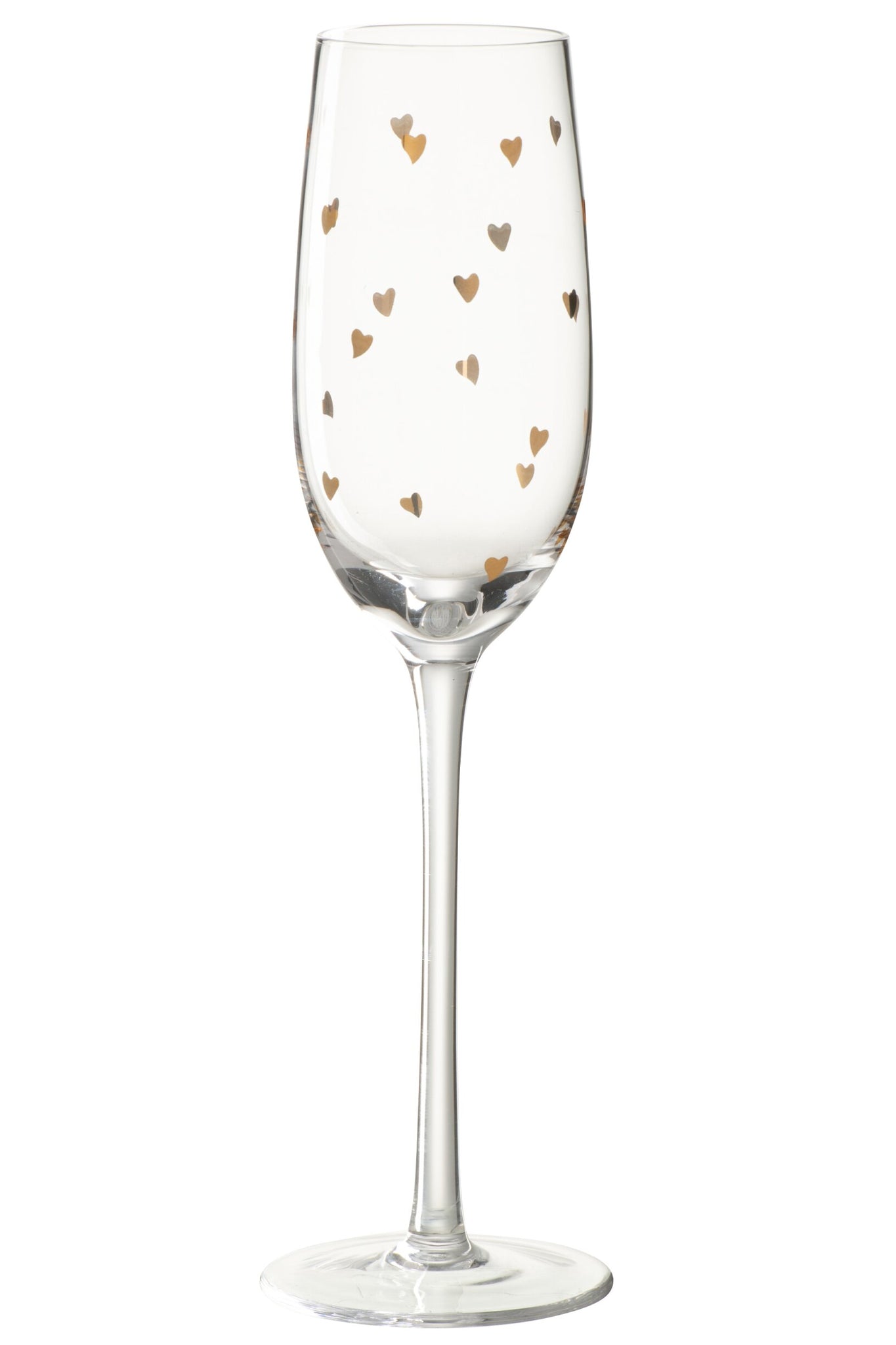J-Line Champagneglas 22 Cl Hart Transparant/Goud