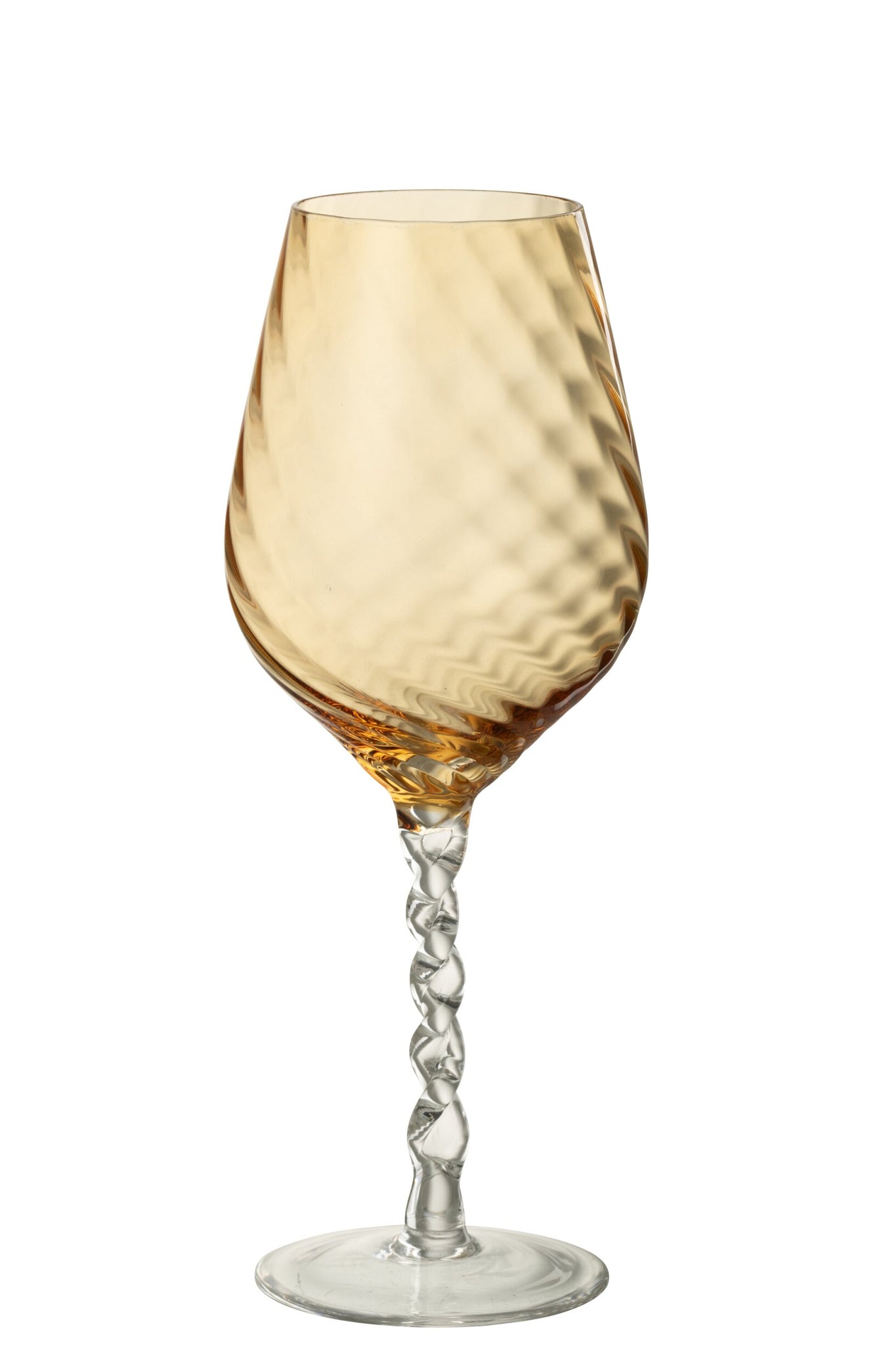 J-Line Wijnglas Gestreept Karamel