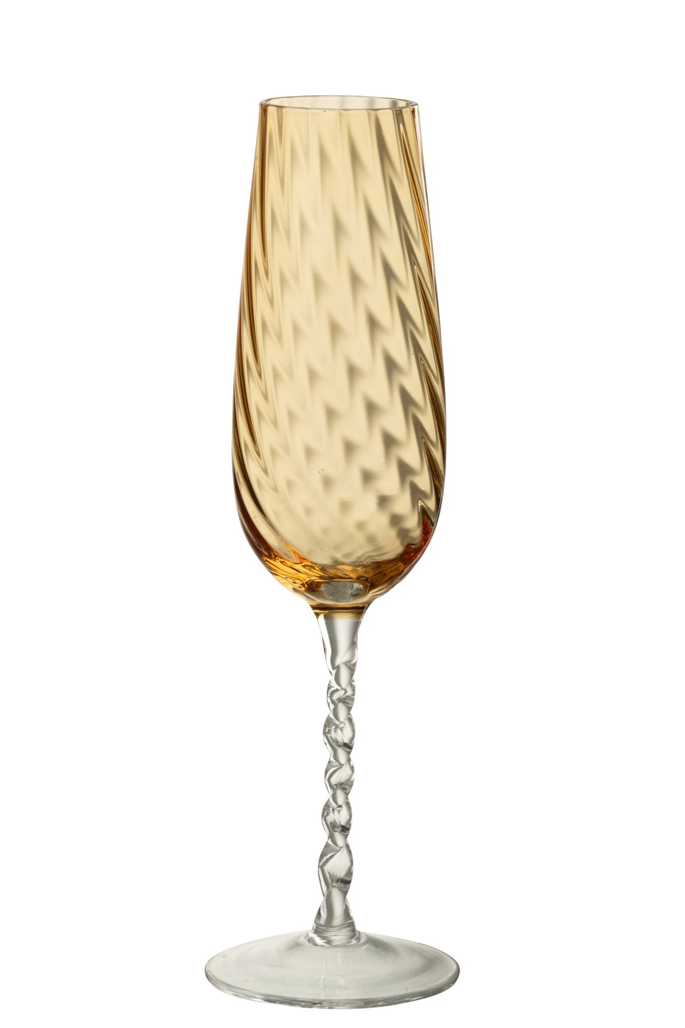 J-Line Striped Champagne Glass Caramel