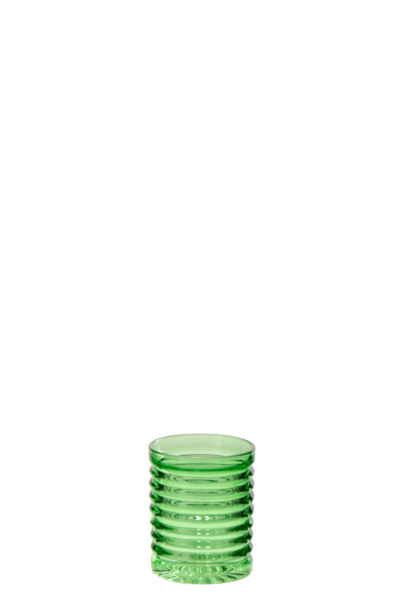 J-Line Waterglas 28 Cl Geribbeld Groen