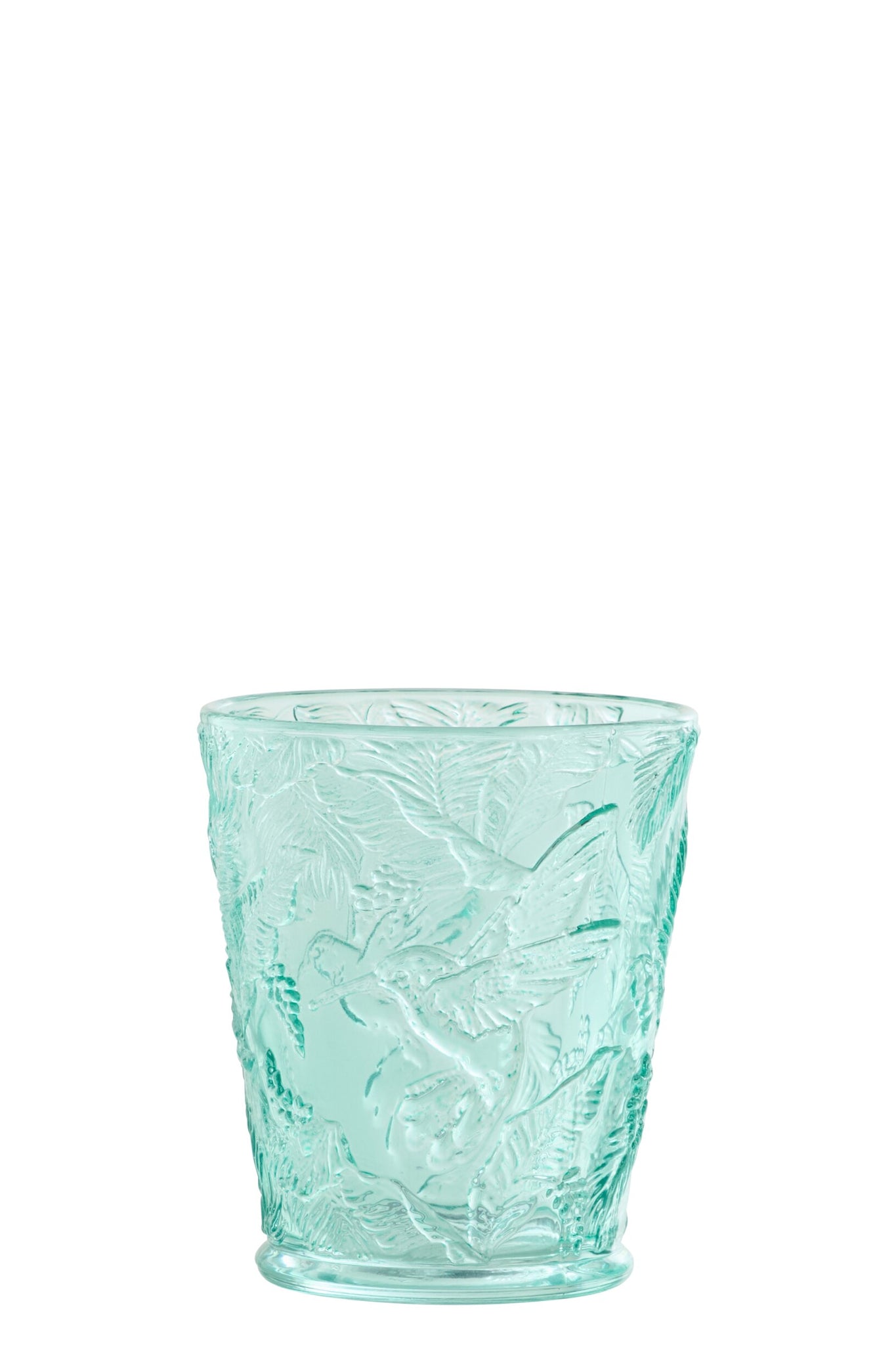 J-Line Waterglas Vogels Azuurblauw