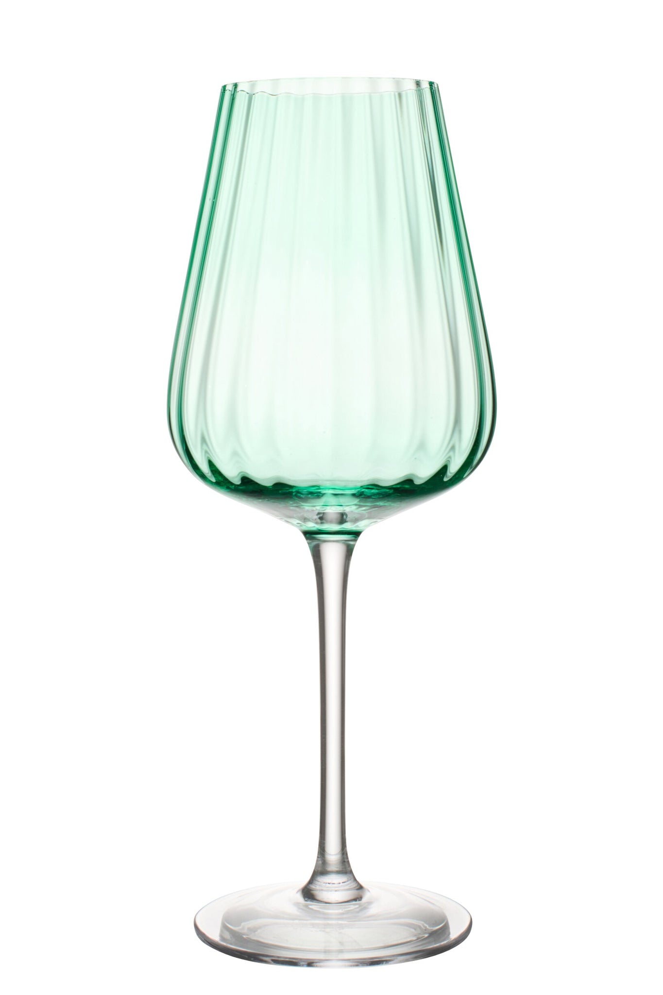 J-Line Wijnglas 56,6 Cl Geribbeld Groen