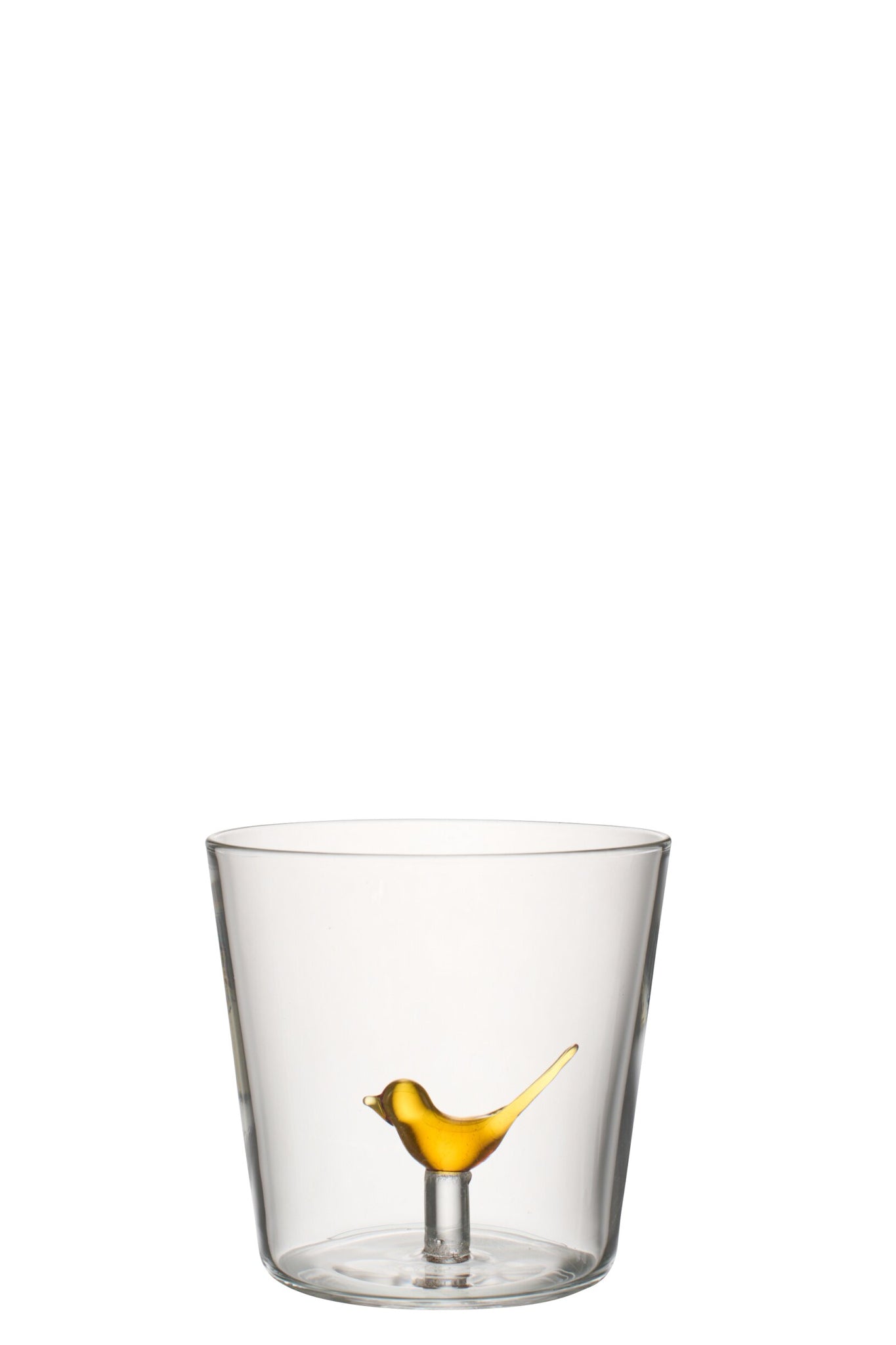 J-Line Waterglas 30 Cl Vogel Okergeel/Transparant