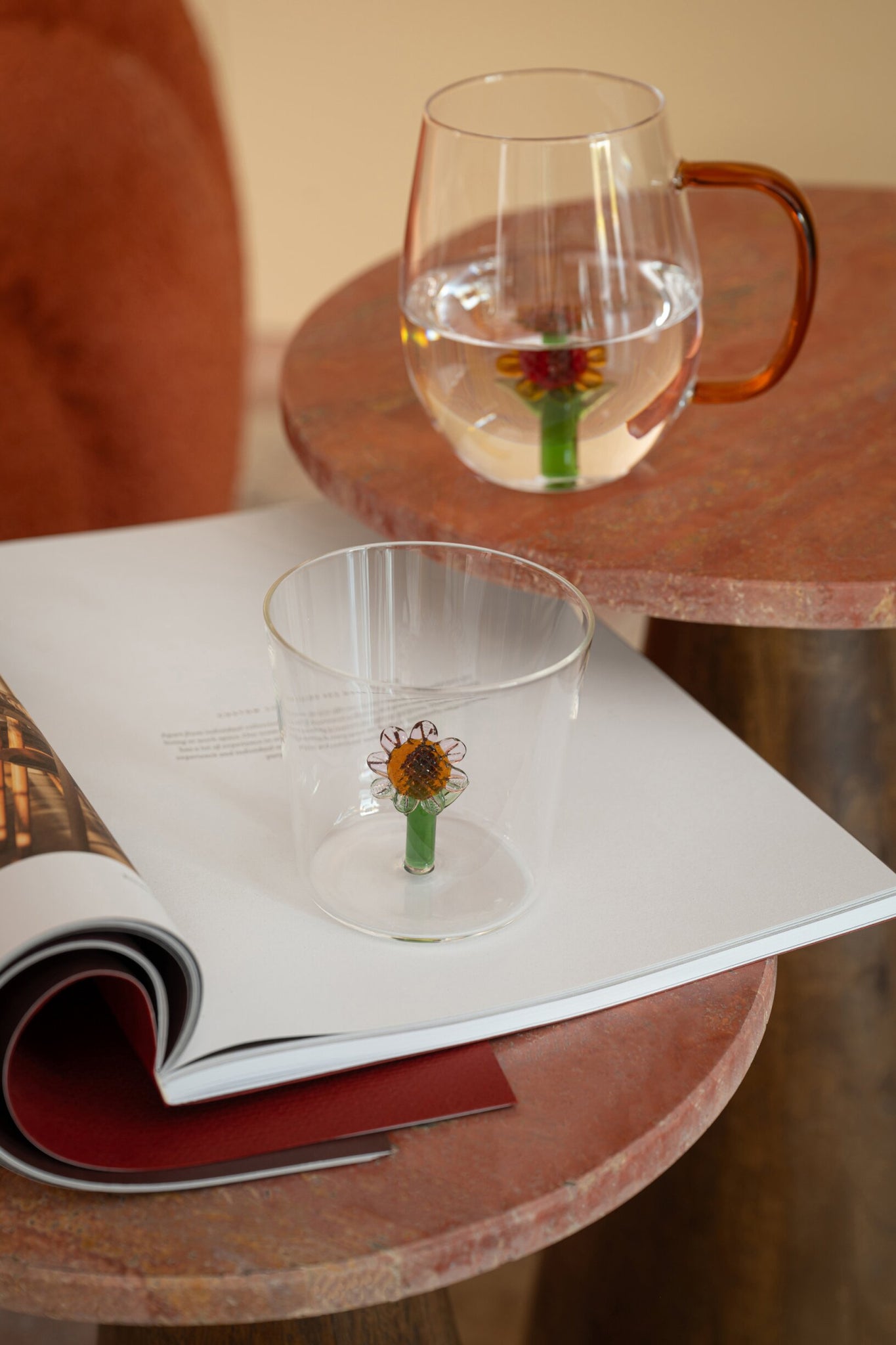 J-Line Waterglas 30 Cl Zonnebloem Assorti