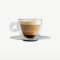 Luigi Bormioli Thermic Glass Cappuccinoglas 16,5 Cl Met Rvs Schotel - 2 Stuks