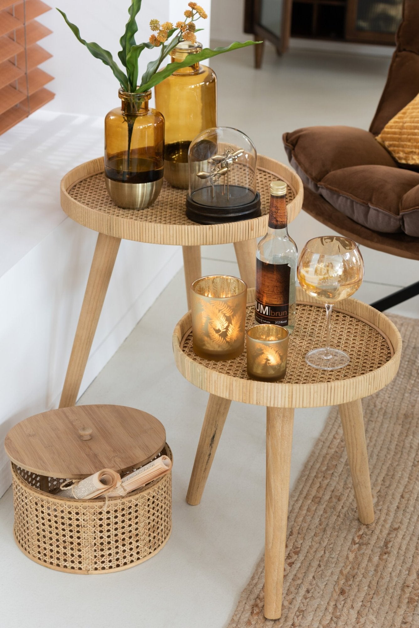 J-Line Wijnglas 50 Cl Onregelmatig Amber