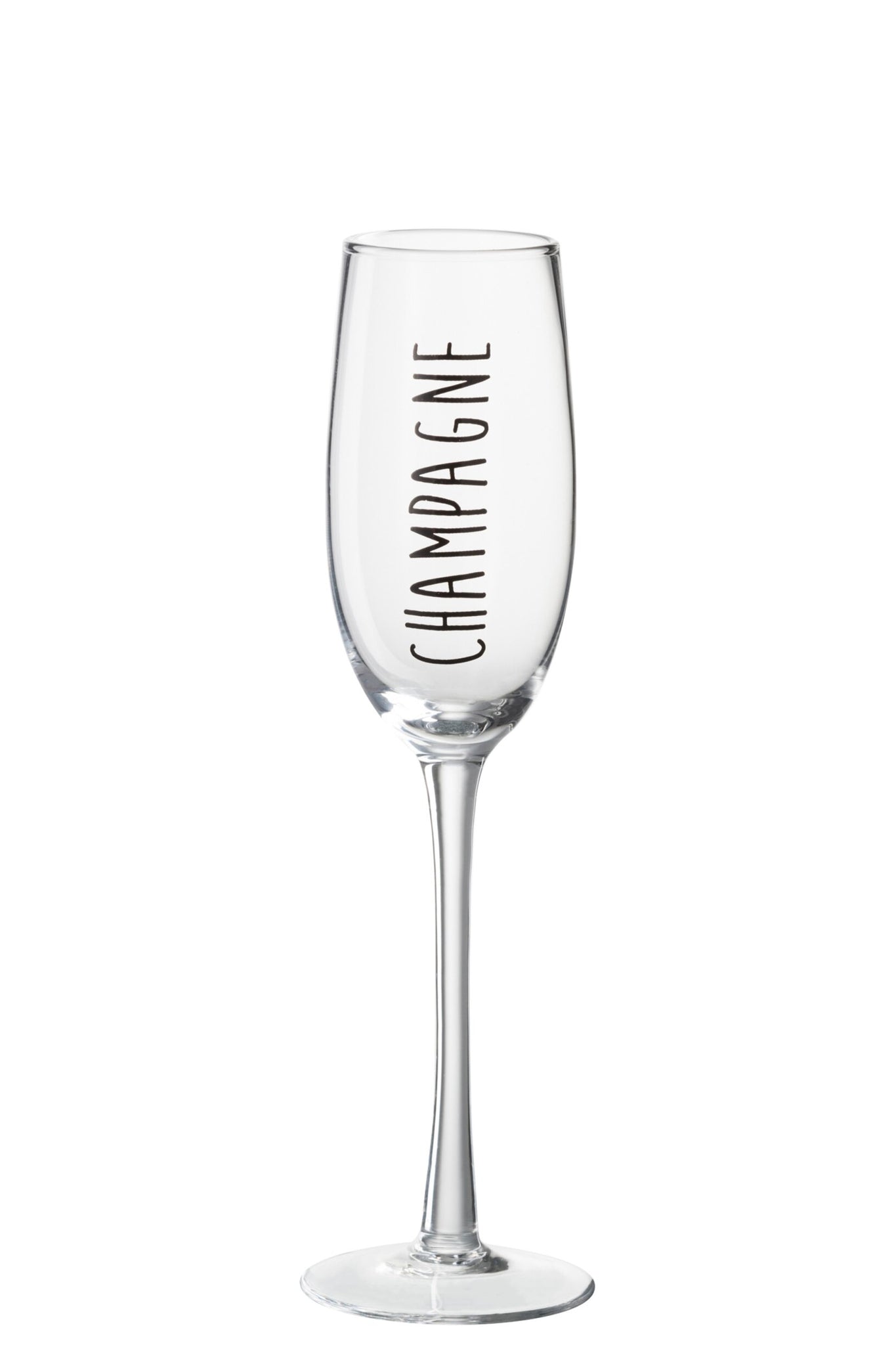 J-Line Champagne Glass Transparent/Black