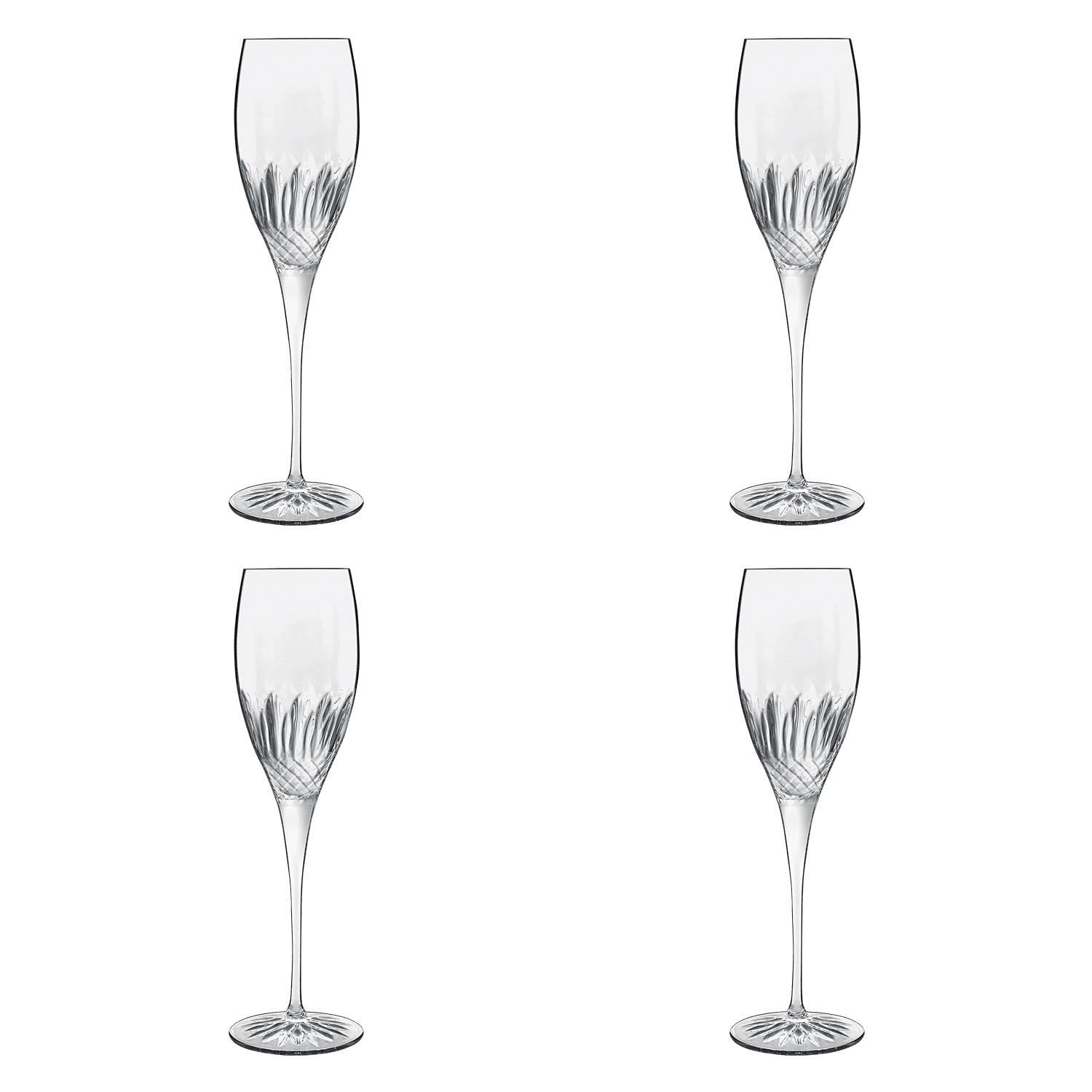 Luigi Bormioli Diamante Champagneglas / Flute 22 Cl - 4 Stuks - Glazen.nl