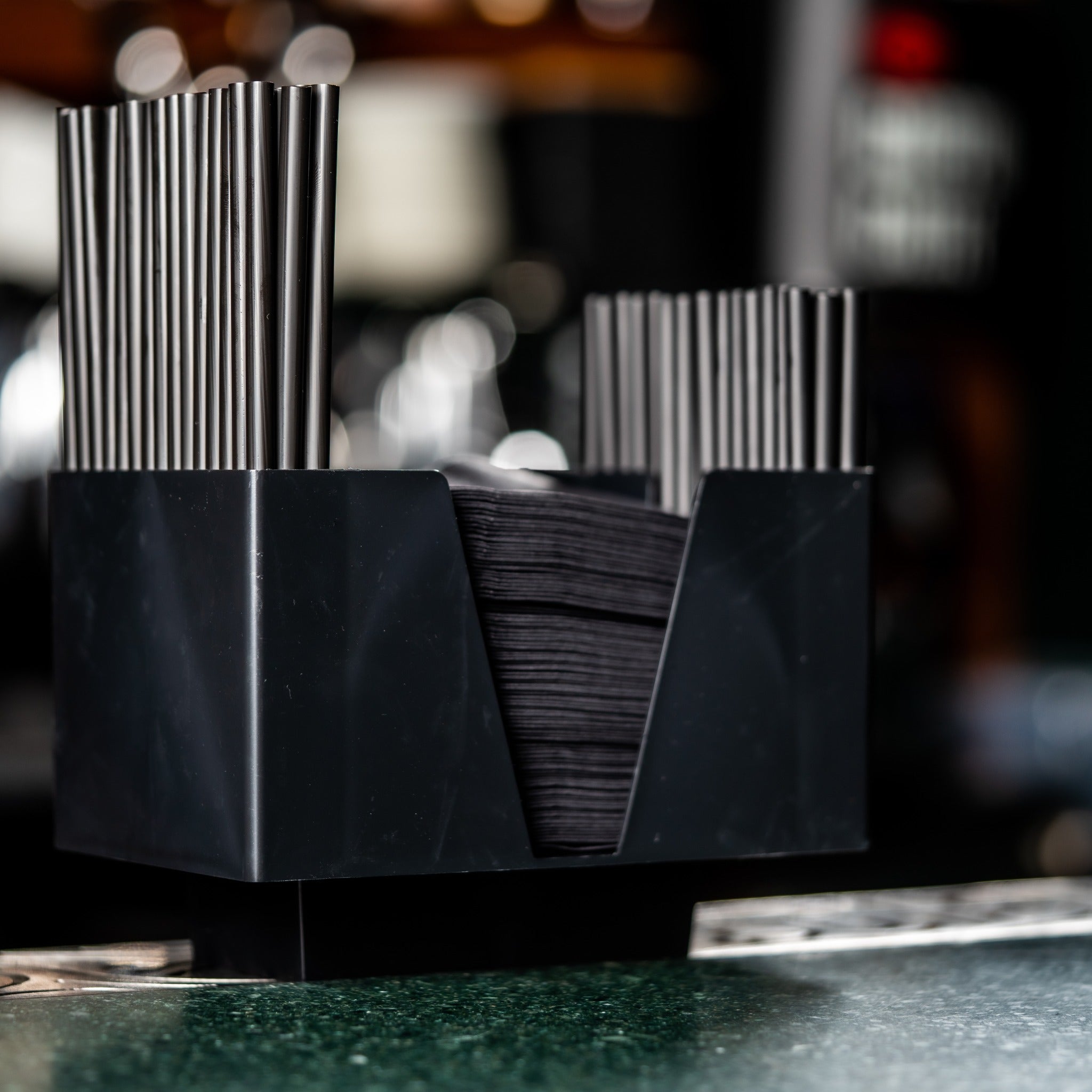 Bar Professional Servettenhouder Zwart 3-Vaks