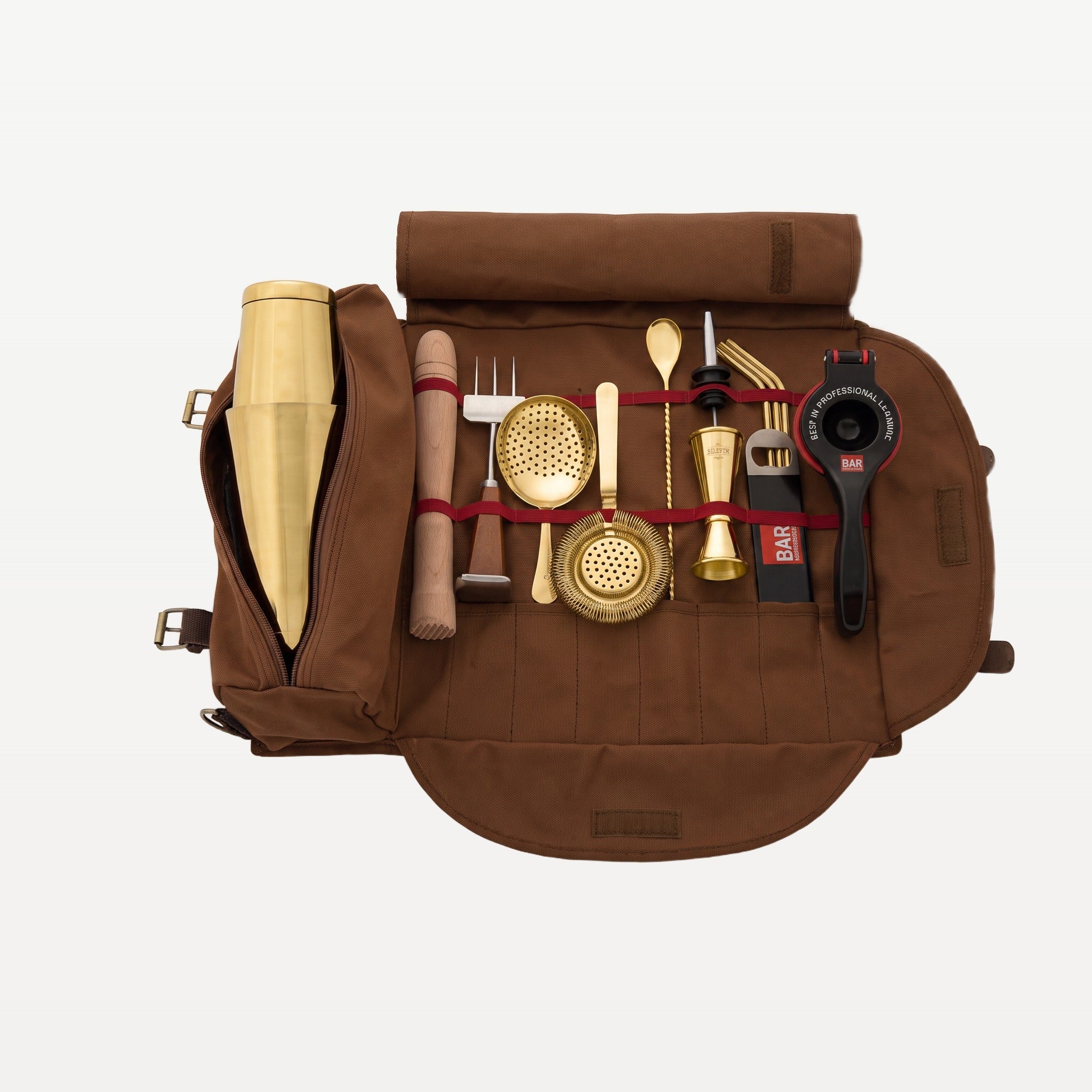 Bar Professional Speakeasy Bartender Roll Cocktailset Goud