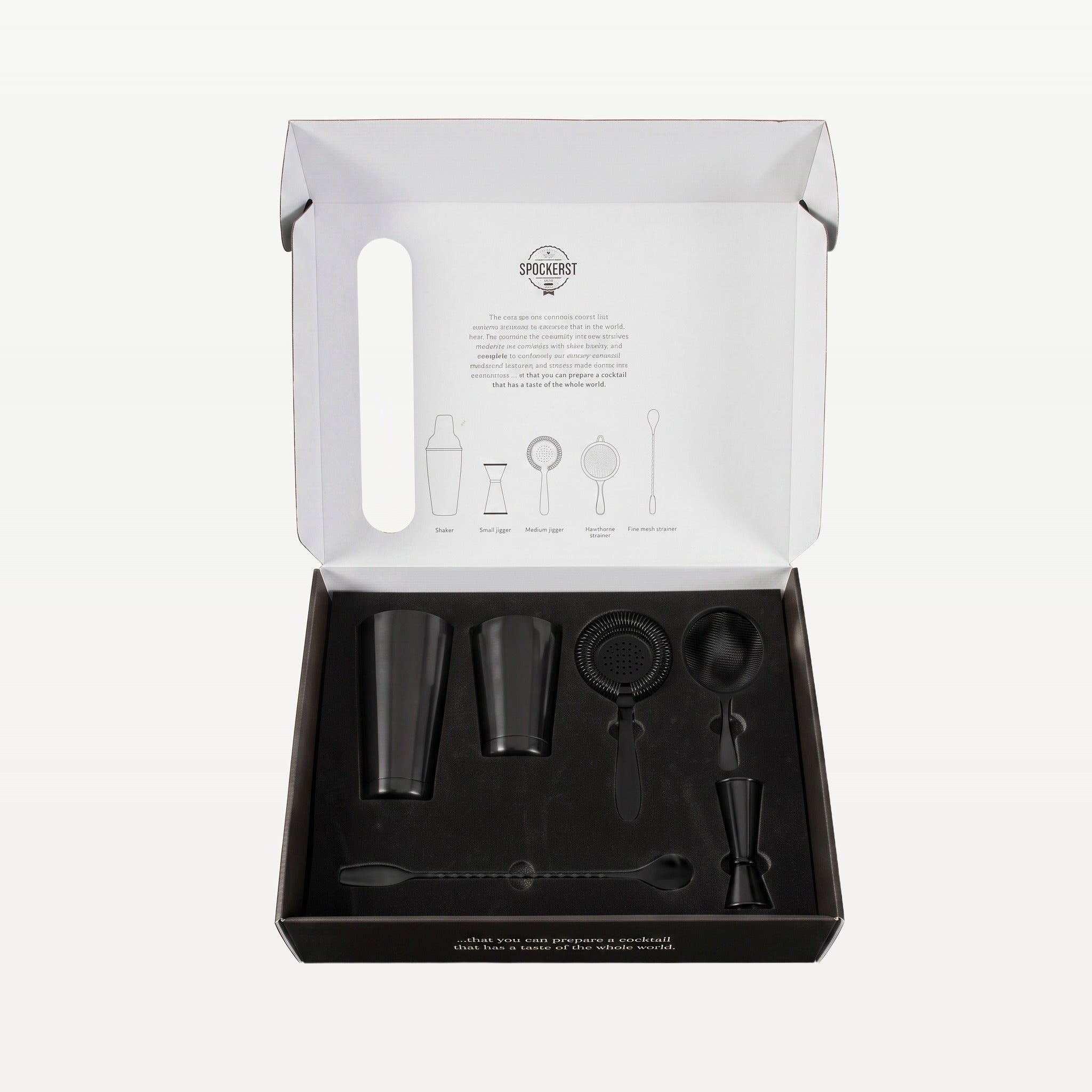 Bar Professional Speakeasy Cocktailset Zwart Geschenkset