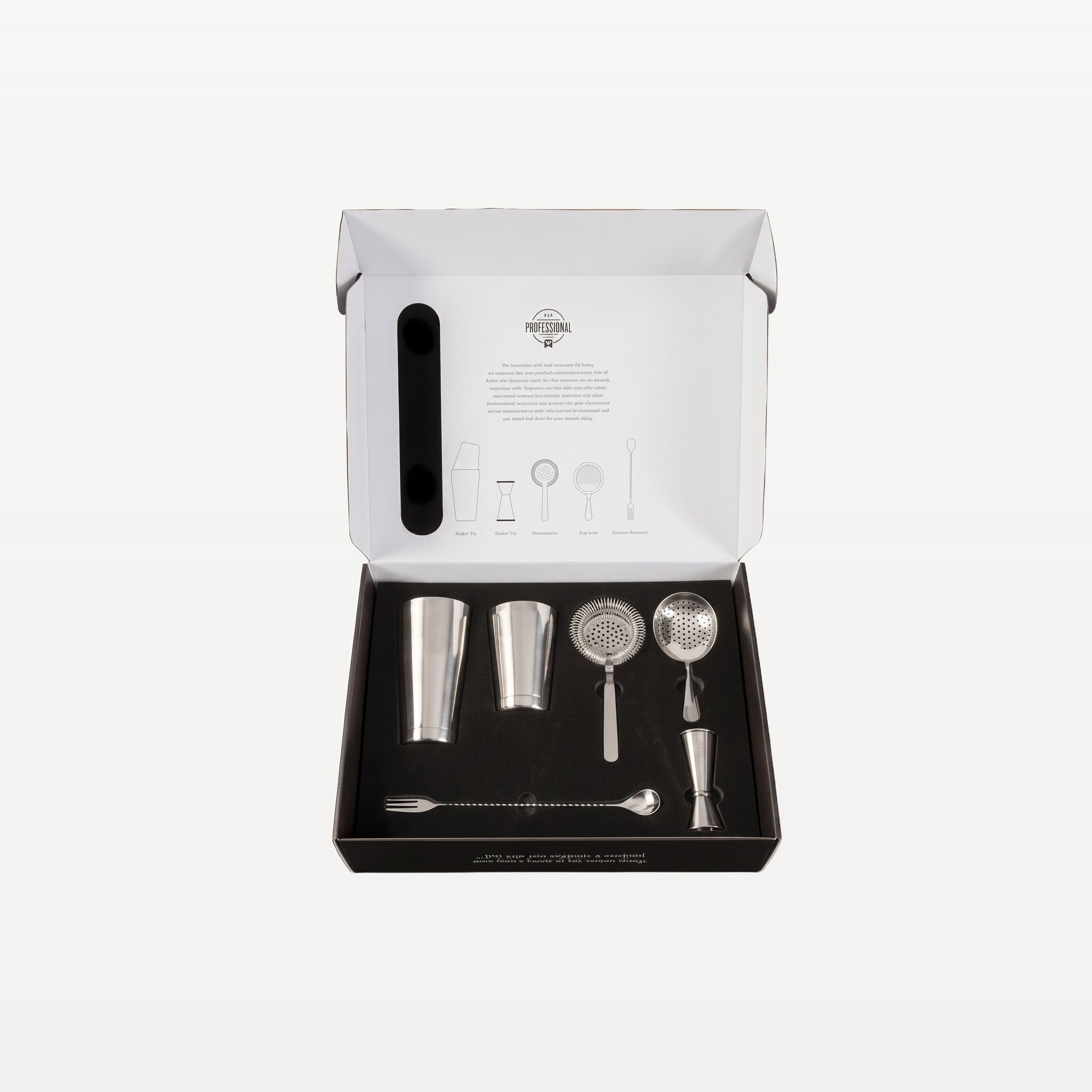 Bar Professional Speakeasy Cocktailset RVS Geschenkset