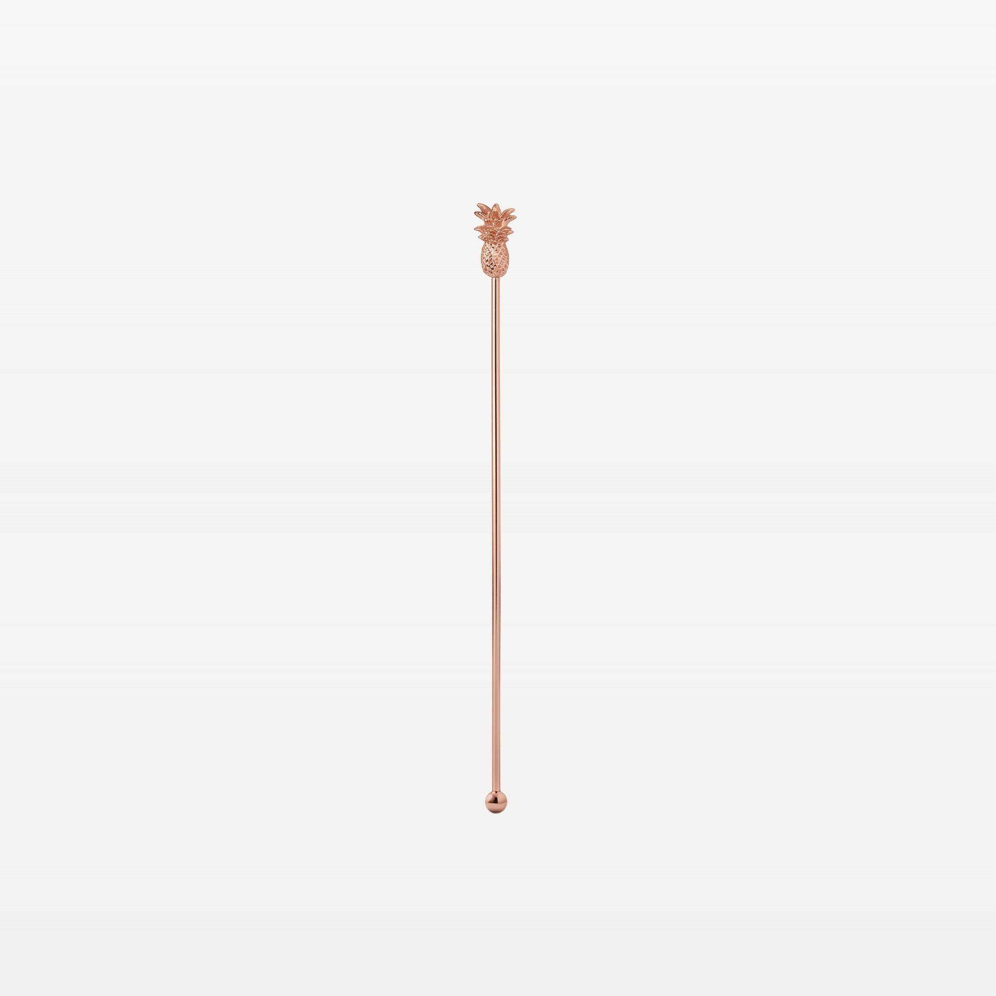 Bar Professional Speakeasy roerstaafje met ananastop in koperkleur, 18 cm