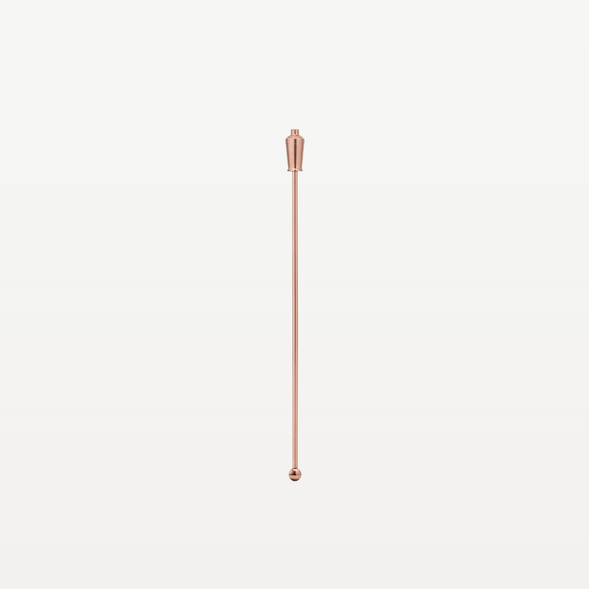 Bar Professional Speakeasy roerstaafje met shakertop in koperkleur, 18 cm