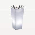 Bar Professional Totem Wijnkoeler met LED Wit Vierkant 100 Cm