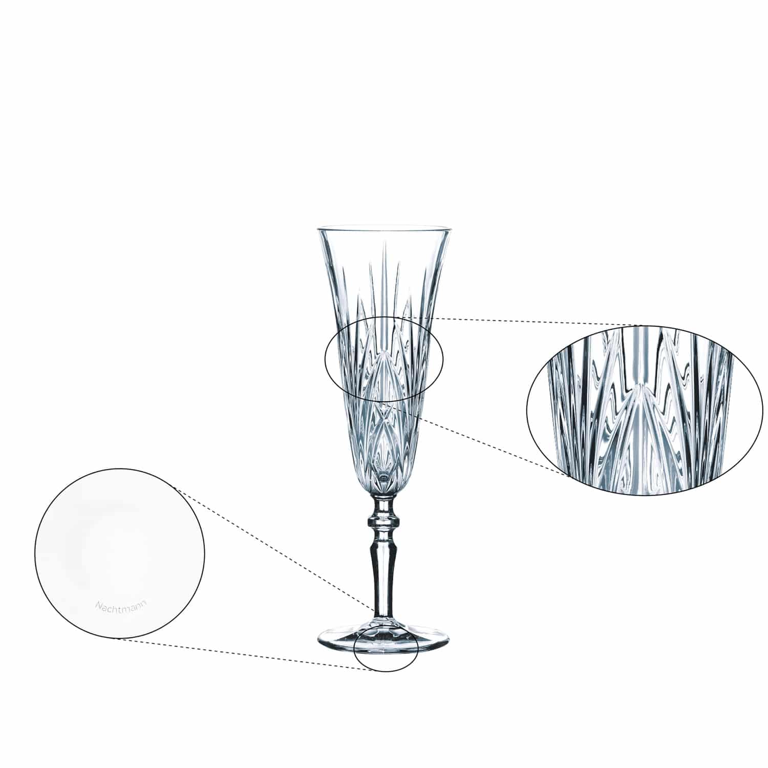 Nachtmann Palais Champagneglas / Flute 14 Cl - 24 Stuks - Glazen.nl