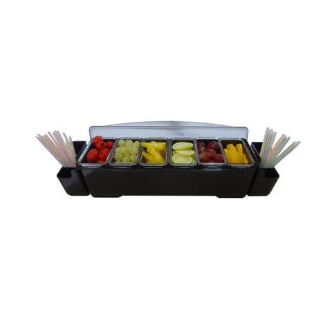 Bar Professional Condimentenhouder 6-vaks Zwart