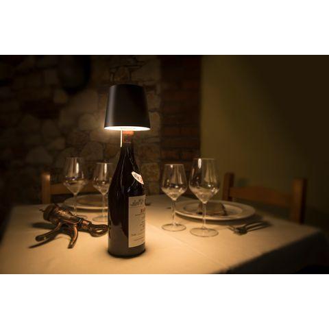 Portable LED Tafellamp Zwart op tafel