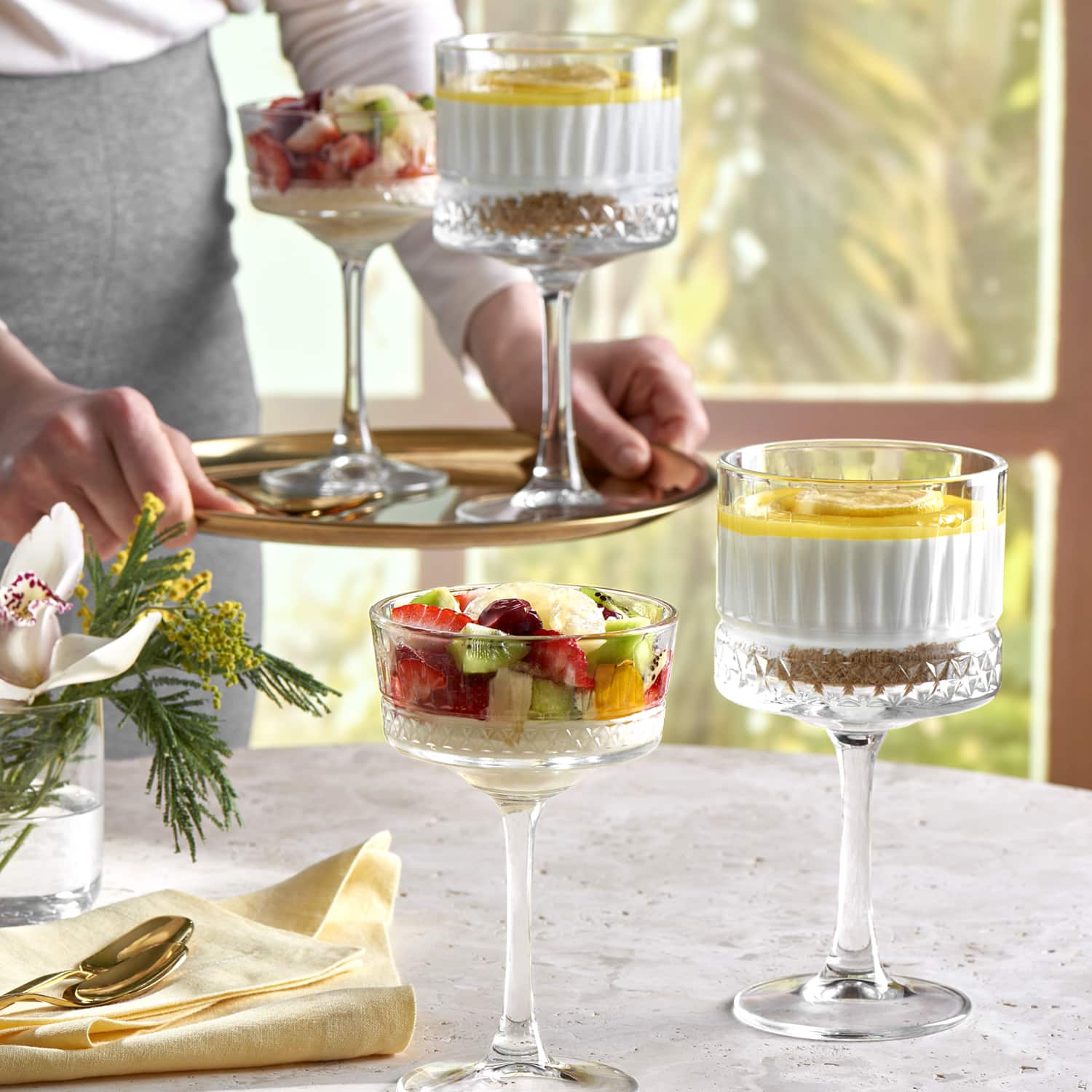 Pasabahce Elysia Champagneglas / Coupe 26 Cl Gouden Rand - 4 Stuks - Glazen.nl