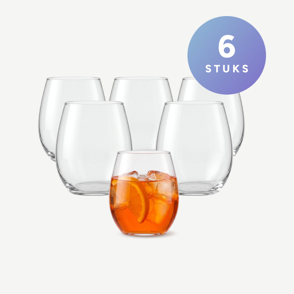 Bar Professional Summertime Tumbler Kunststof 39 Cl - 6 Stuks set van 6