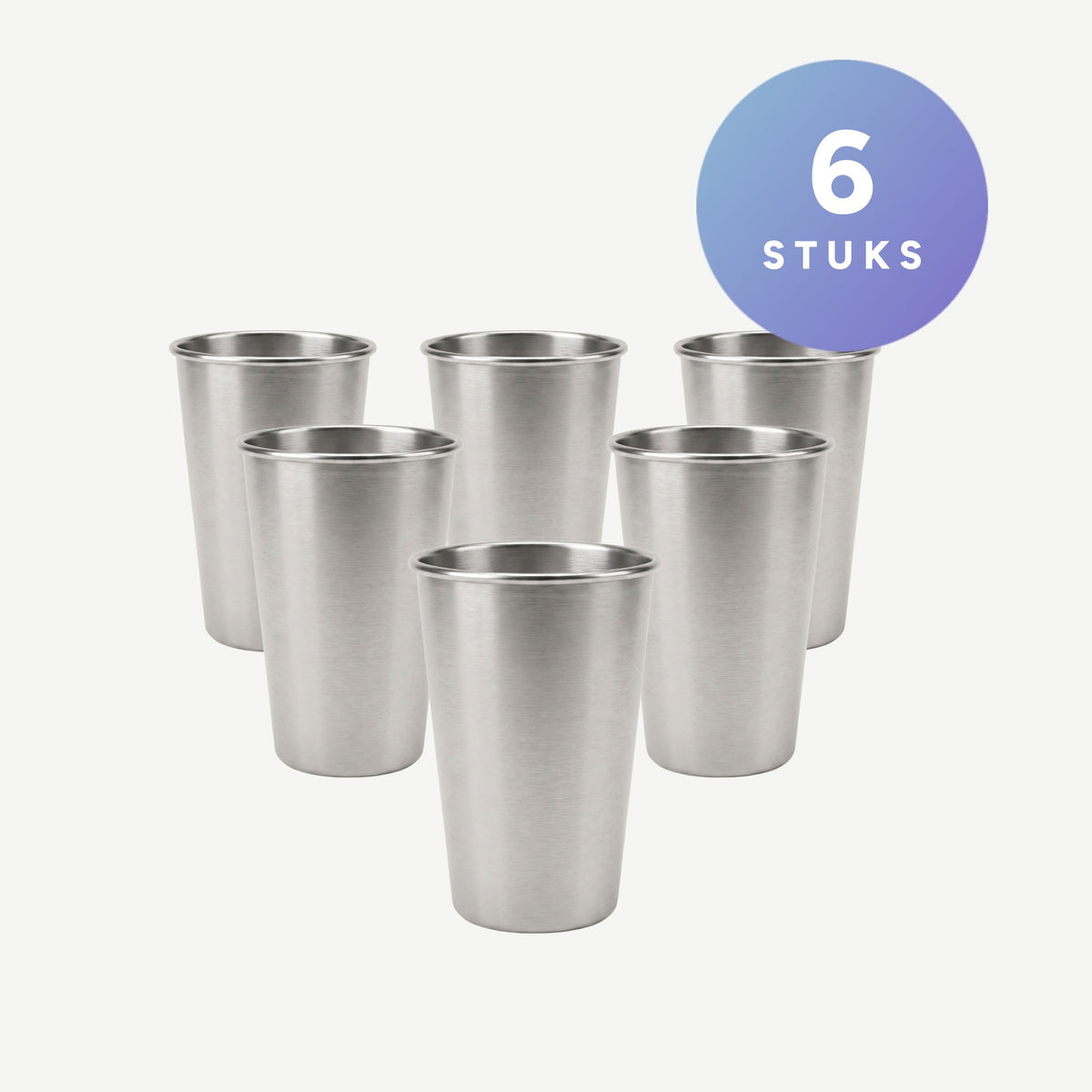 Set van 6 Bar Professional Tumblers RVS 50 Cl