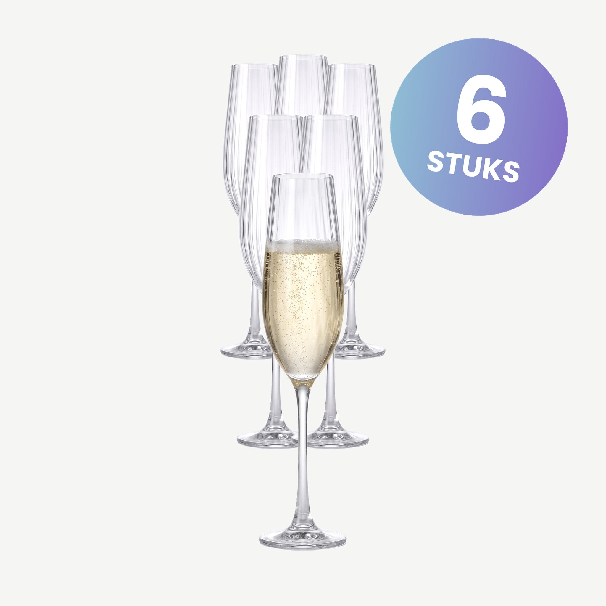Bohemia Columba Champagneglas / Flute 26 Cl - set van 6 glazen