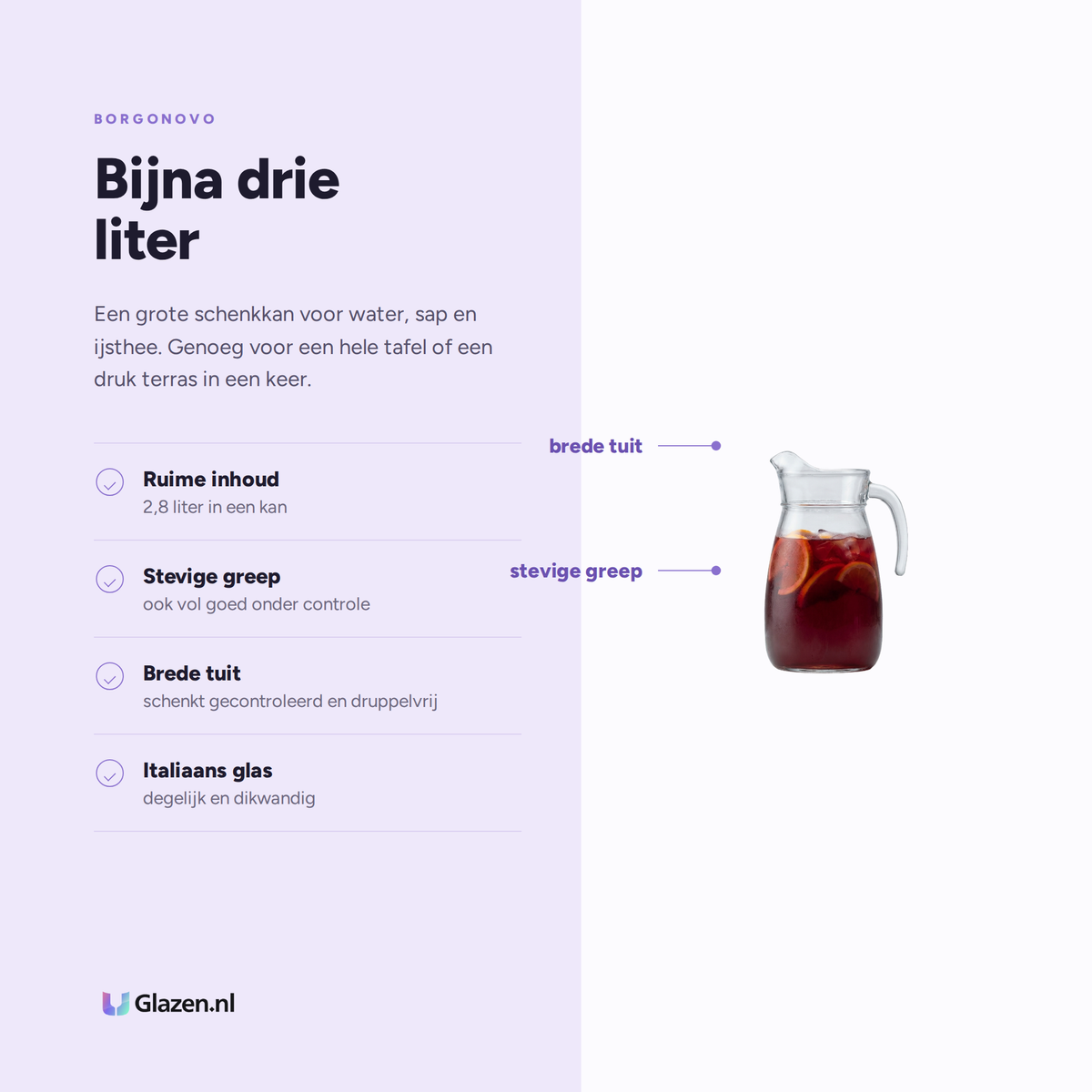 Eigenschappen van de Borgonovo Artic Kan 2,8 Liter