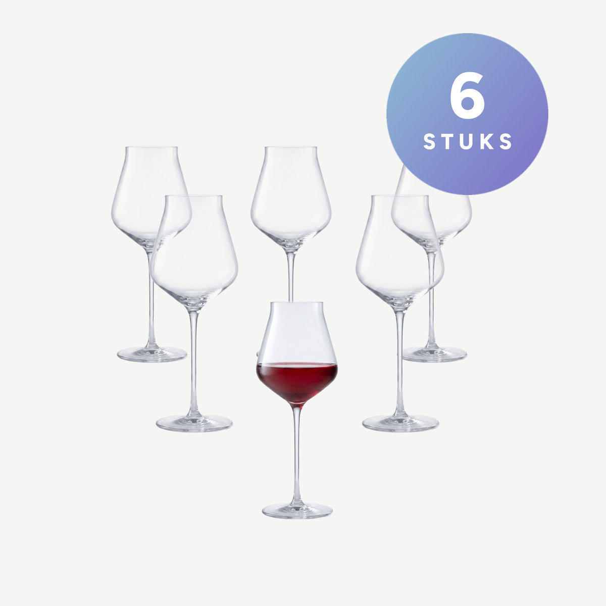 Set van 6 stuks Chef & Sommelier Reveal Up Soft Wijnglas 30 Cl