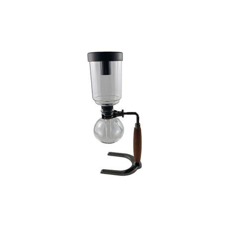Koffiesyphon met houten handgreep